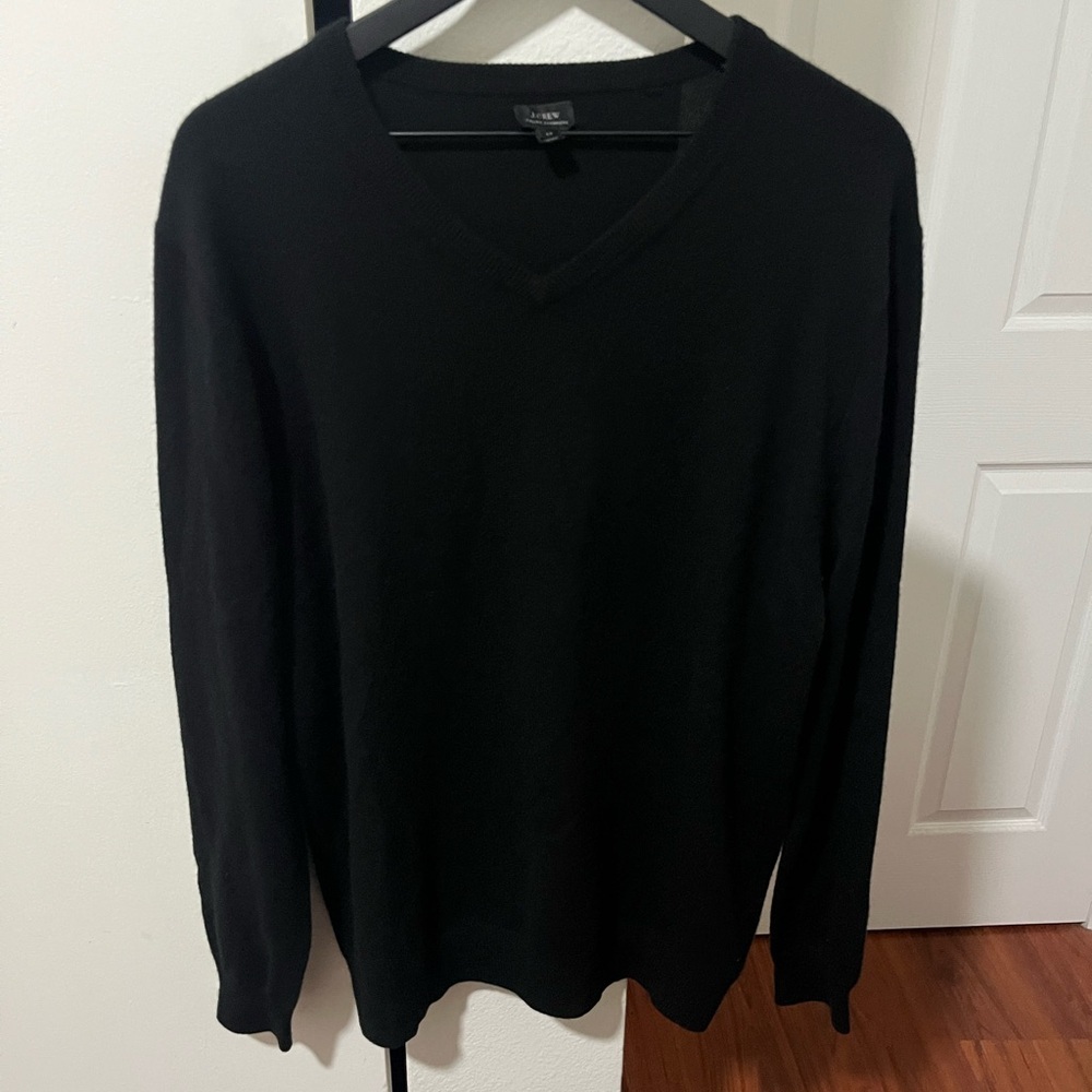 J. Crew Men's V-Neck Sweater in Black